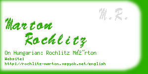 marton rochlitz business card